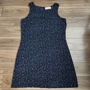 🔥Daniel Laurent Elegant Blue Floral Summer Dress Sleeveless